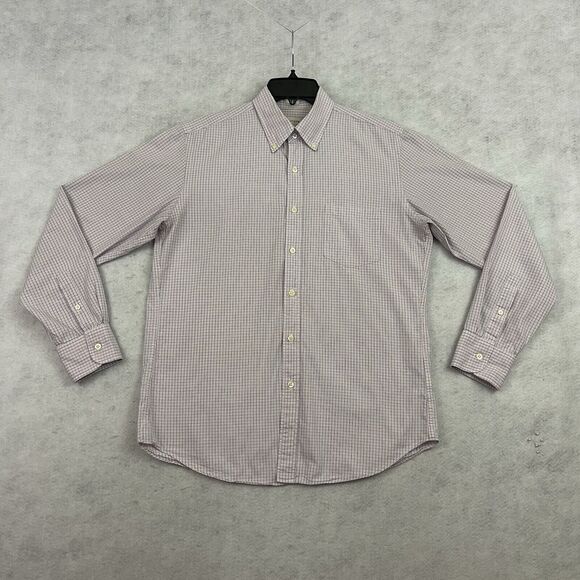 J Crew Shirtings Shirt Mens Medium Plaid Washed Tailored Fit Button Up Casual - Picture 10 of 12